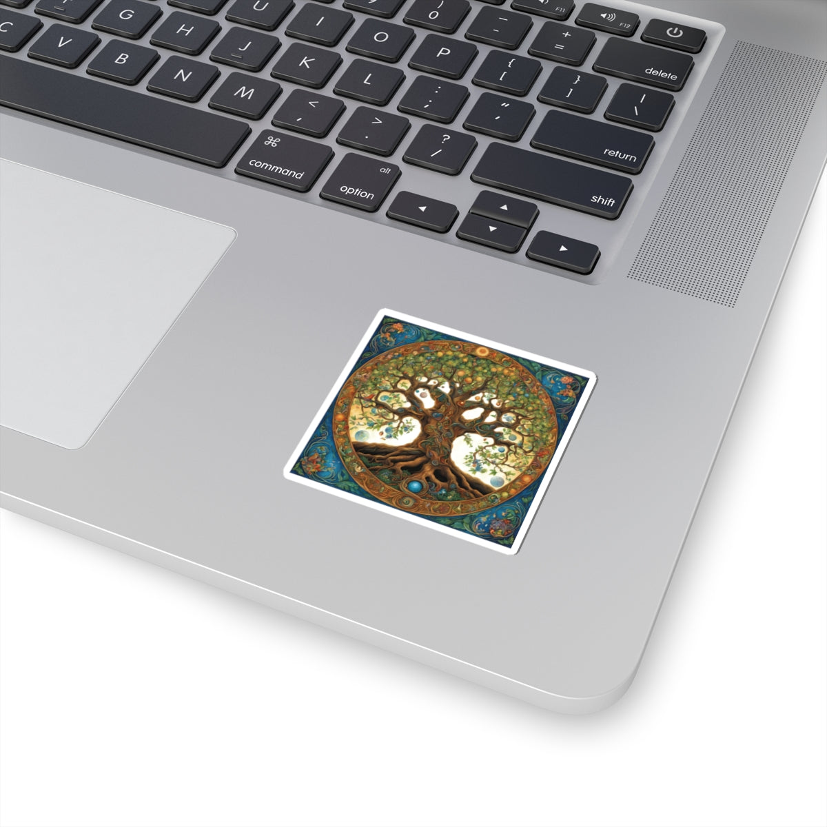 Tree of Life Kiss-Cut Stickers, Pagan Wiccan Sticker, Nature Inspired Decor, Laptop Decal, Spiritual Gift - Divine Mystic Moons