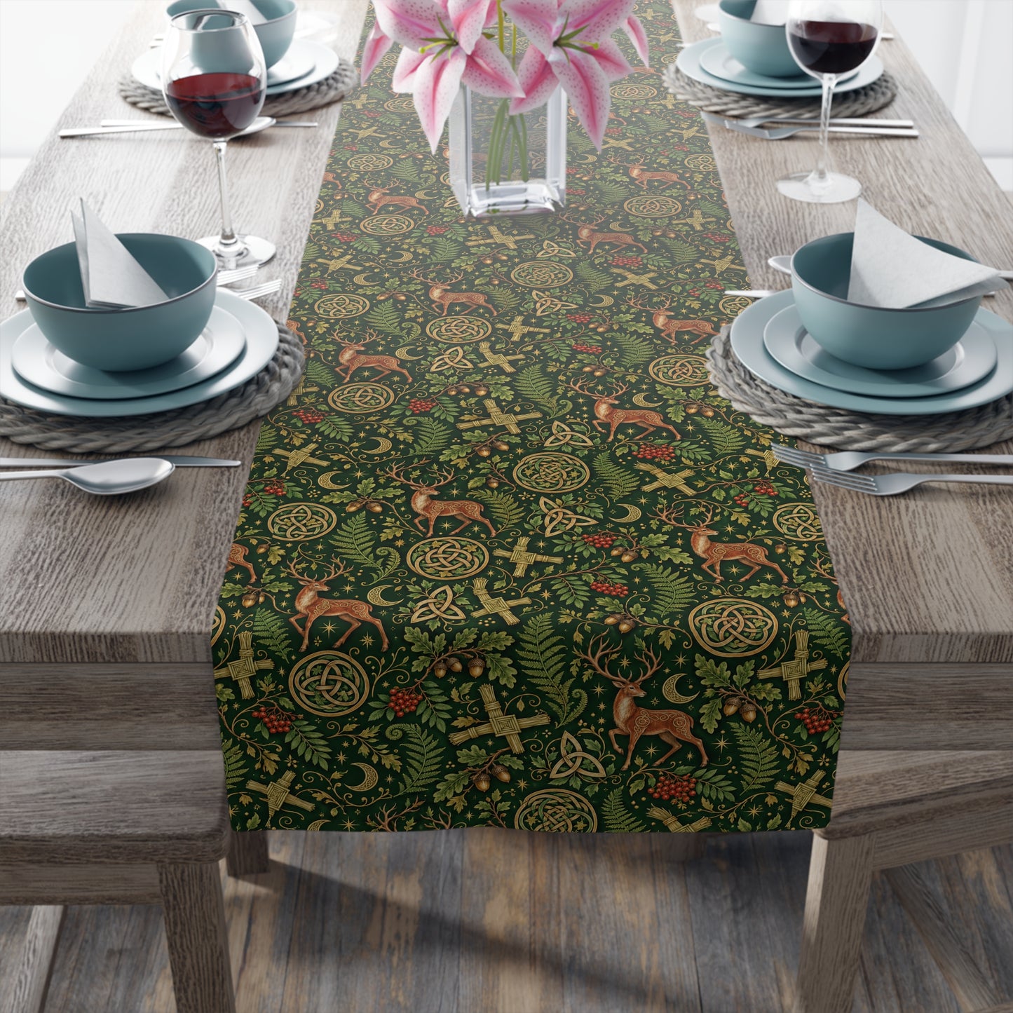 Celtic Woodland Table Runner
