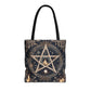 Mystical Pentagram Tote Bag, Witchy Accessories, Esoteric Gifts, Pagan Tote, Bohemian Style, Everyday Carryall - Divine Mystic Moons