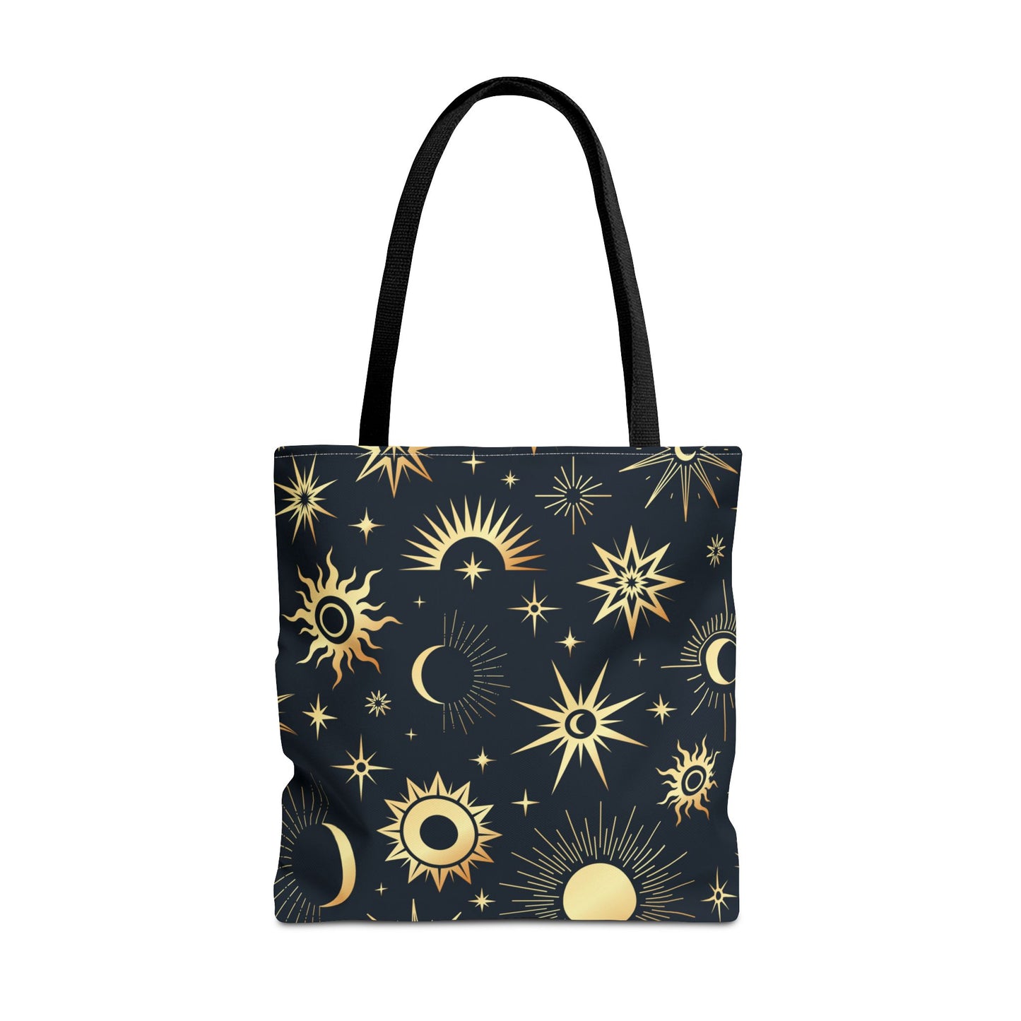 Celestial Tote Bag, Starry Sky Beach Bag, Astrology Shopping Tote, Cosmic Gift for Astronomers, Lunar Print Market Tote - Divine Mystic Moons