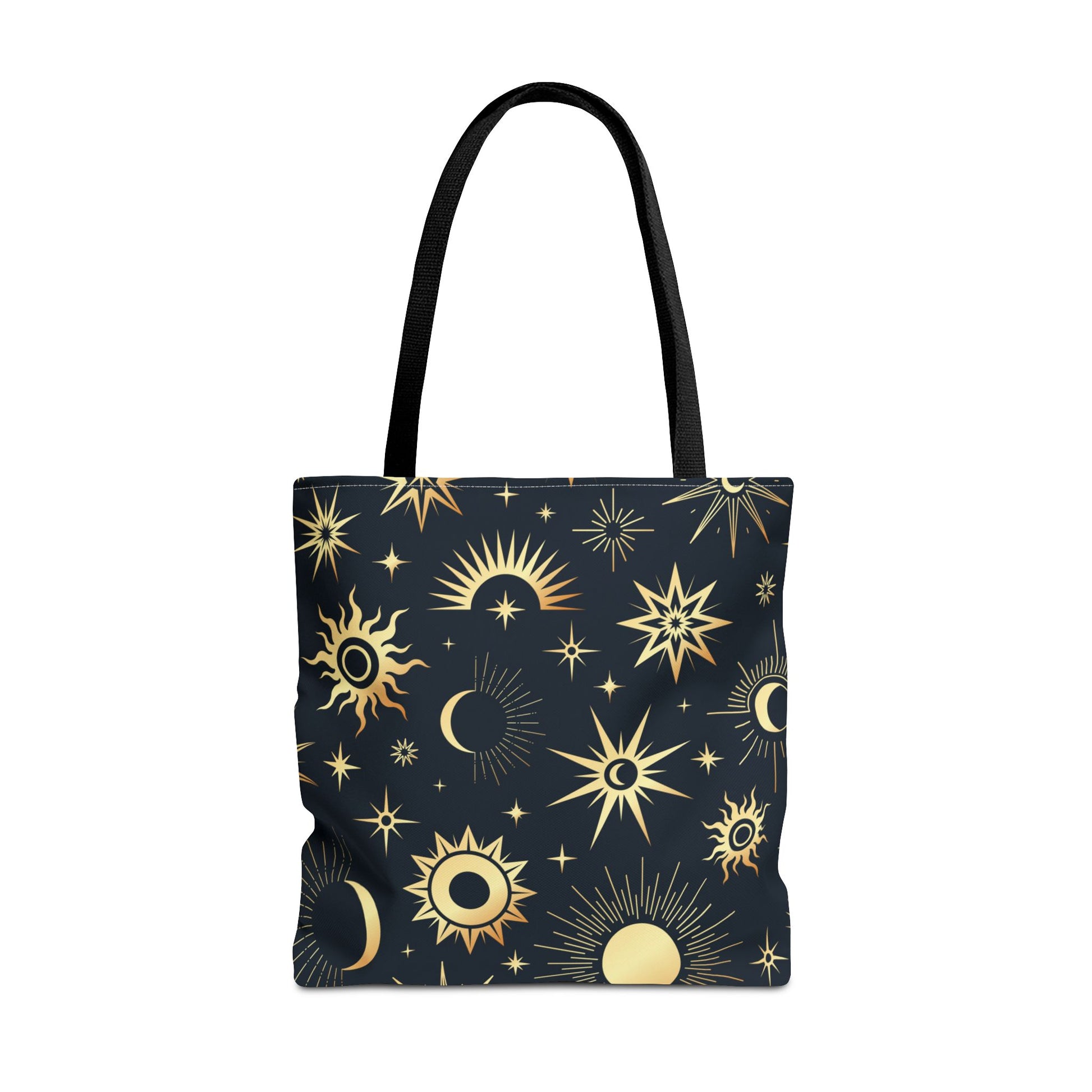 Celestial Tote Bag, Starry Sky Beach Bag, Astrology Shopping Tote, Cosmic Gift for Astronomers, Lunar Print Market Tote - Divine Mystic Moons