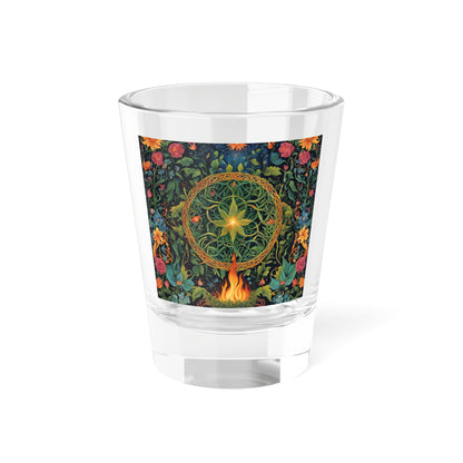 Sacred Grove Flame Shot Glass – 1.5oz of Nature’s Spirit Shot Glass, Perfect for Celebrations, Garden Parties, Home Bars