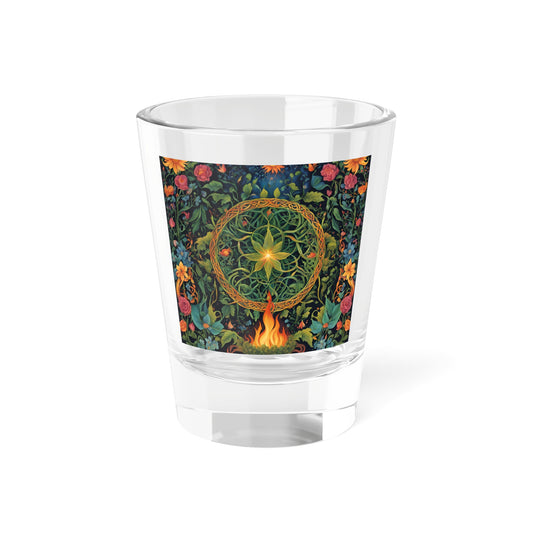 Sacred Grove Flame Shot Glass – 1.5oz of Nature’s Spirit Shot Glass, Perfect for Celebrations, Garden Parties, Home Bars