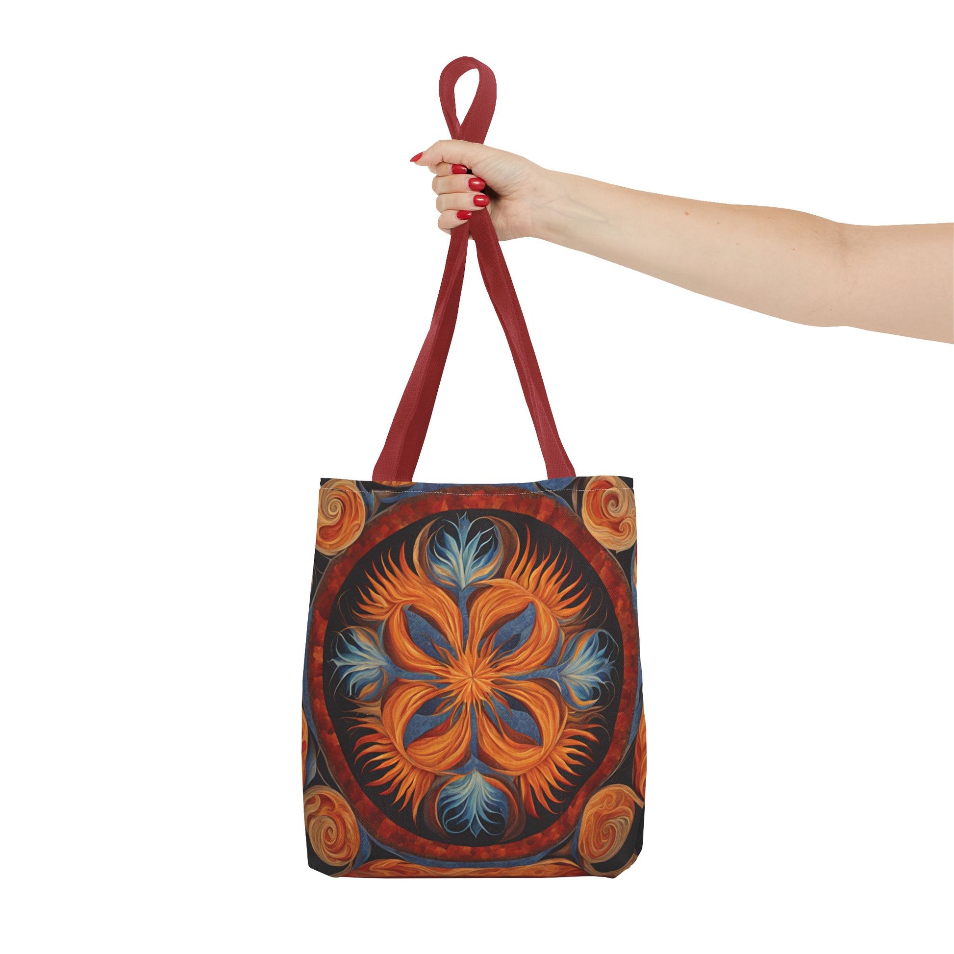 Vibrant Floral Tote Bag, Bohemian Style Handbag, Eco-Friendly Shopping Bag, Art Inspired Gift, Summer Festival Accessory - Divine Mystic Moons