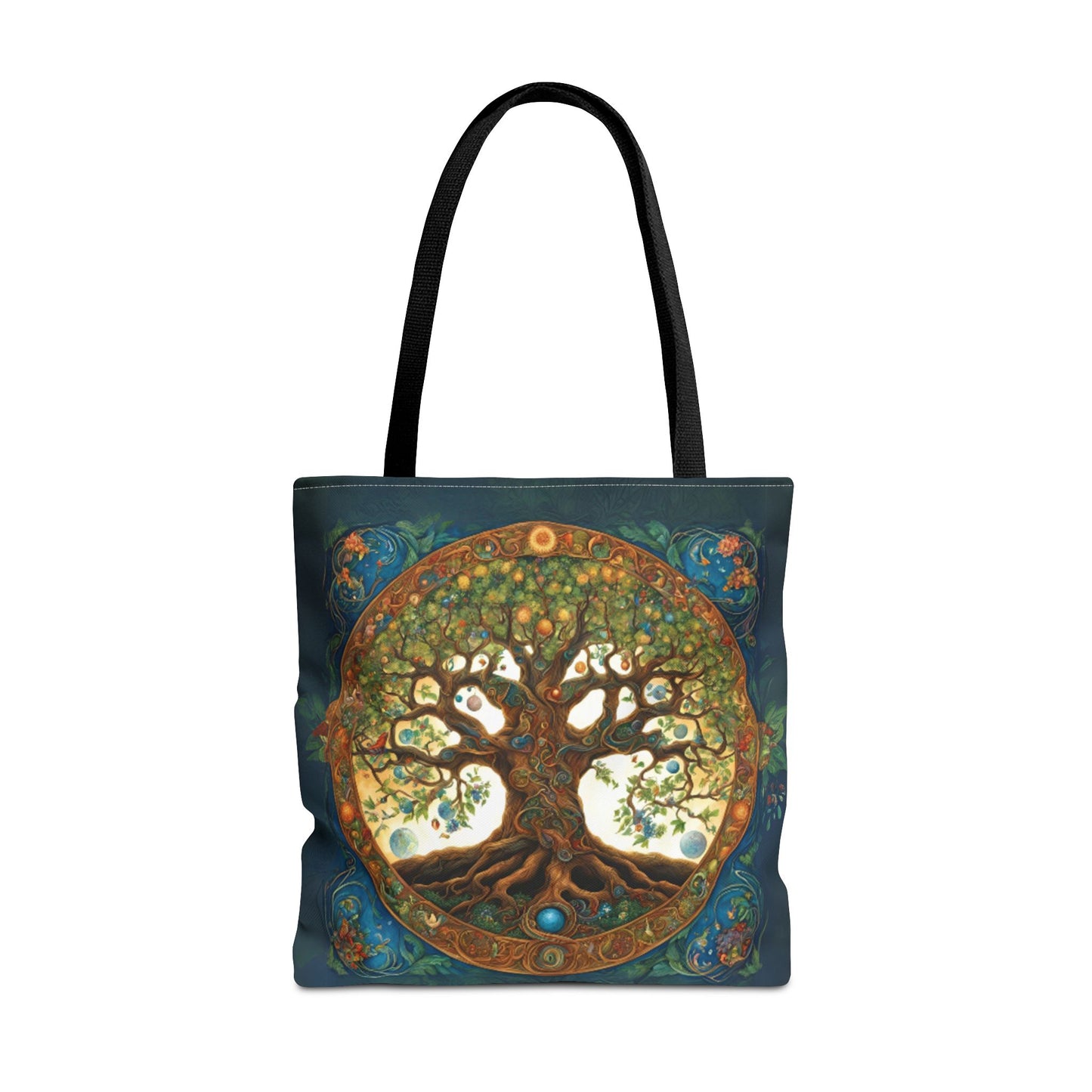 Tree of Life Witches Tote Bag - Witchy Witchcraft Wicca Eco-Friendly Shopper, Spell Book Accessories, Halloween Gift, Reusable - Divine Mystic Moons