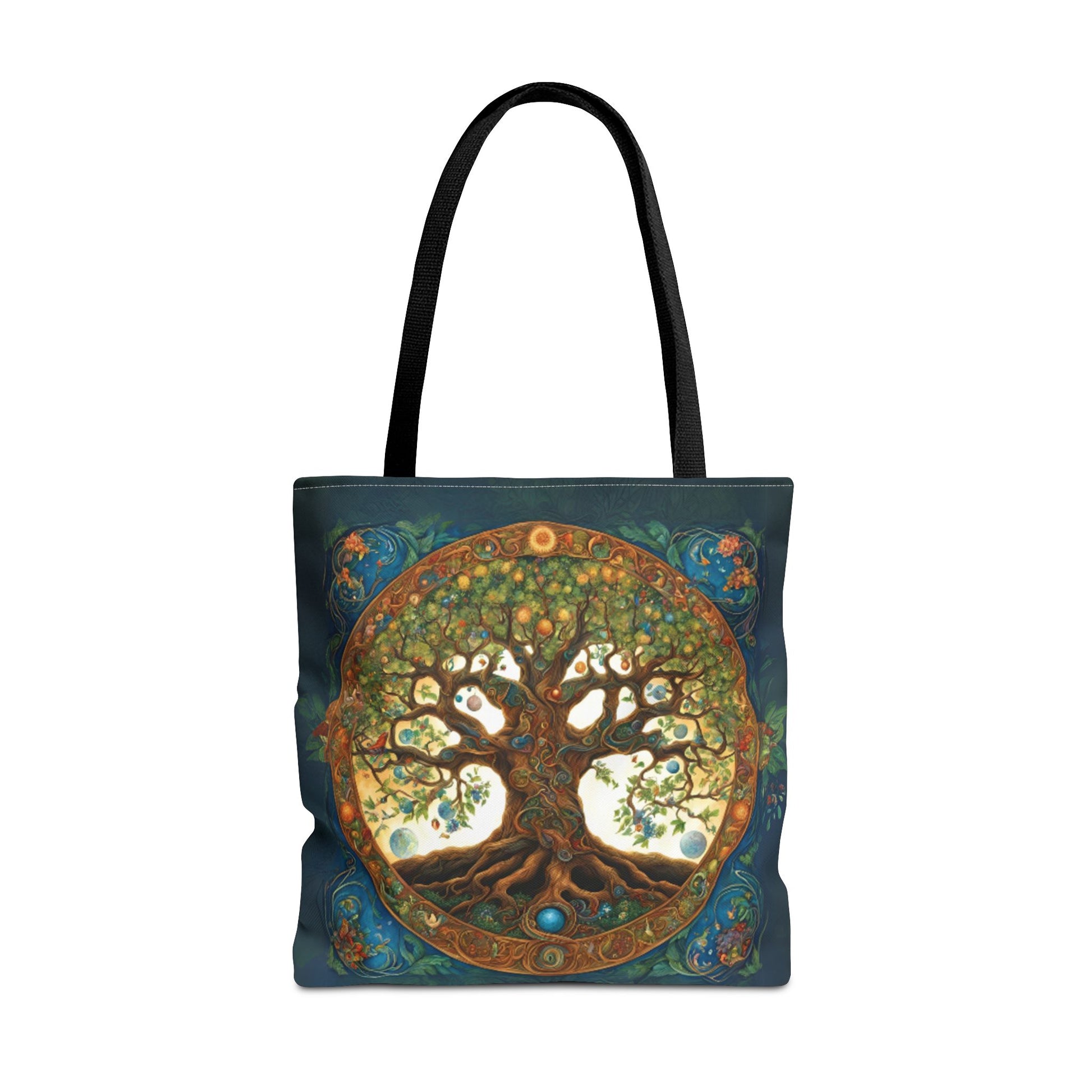 Tree of Life Witches Tote Bag - Witchy Witchcraft Wicca Eco-Friendly Shopper, Spell Book Accessories, Halloween Gift, Reusable - Divine Mystic Moons