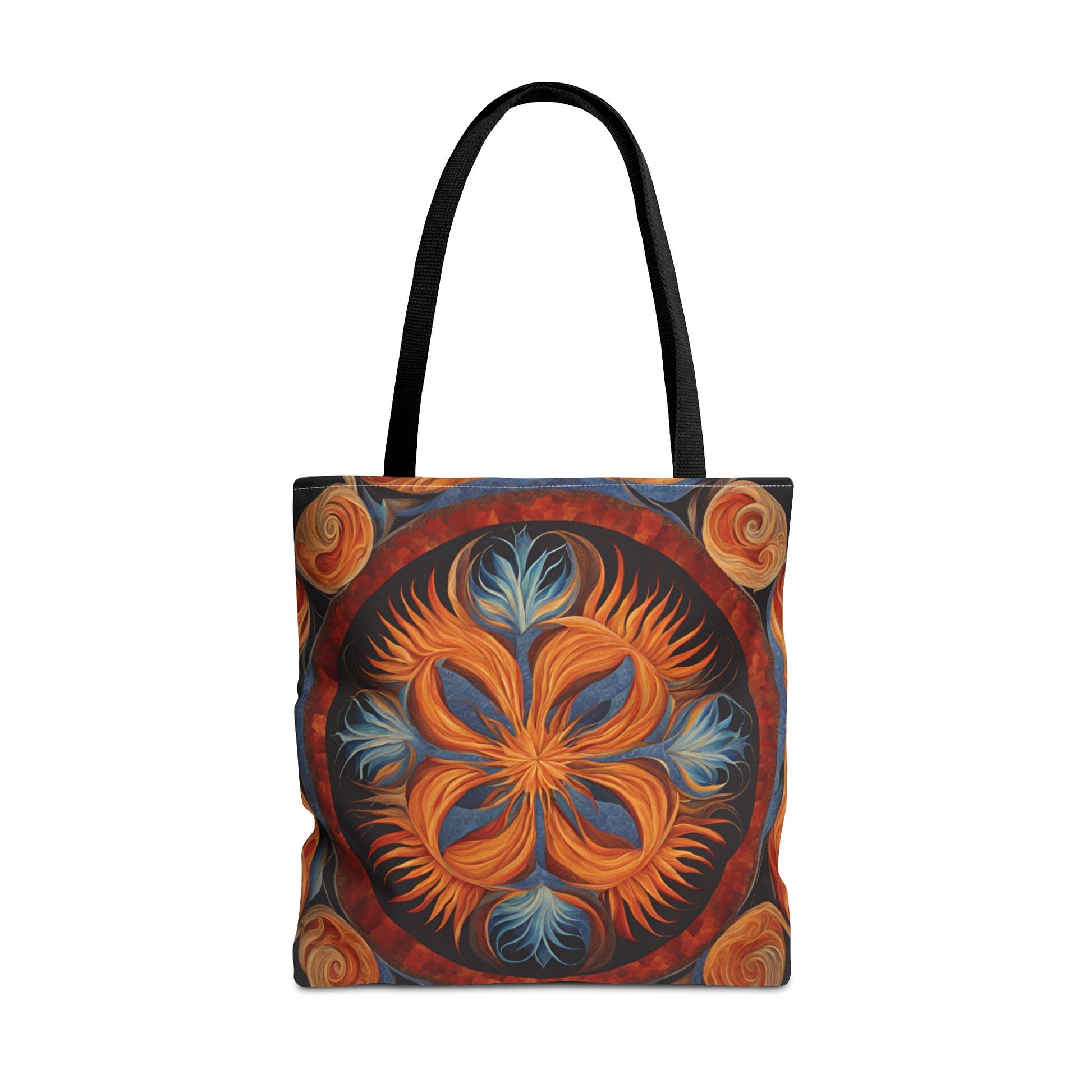 Vibrant Floral Tote Bag, Bohemian Style Handbag, Eco-Friendly Shopping Bag, Art Inspired Gift, Summer Festival Accessory - Divine Mystic Moons