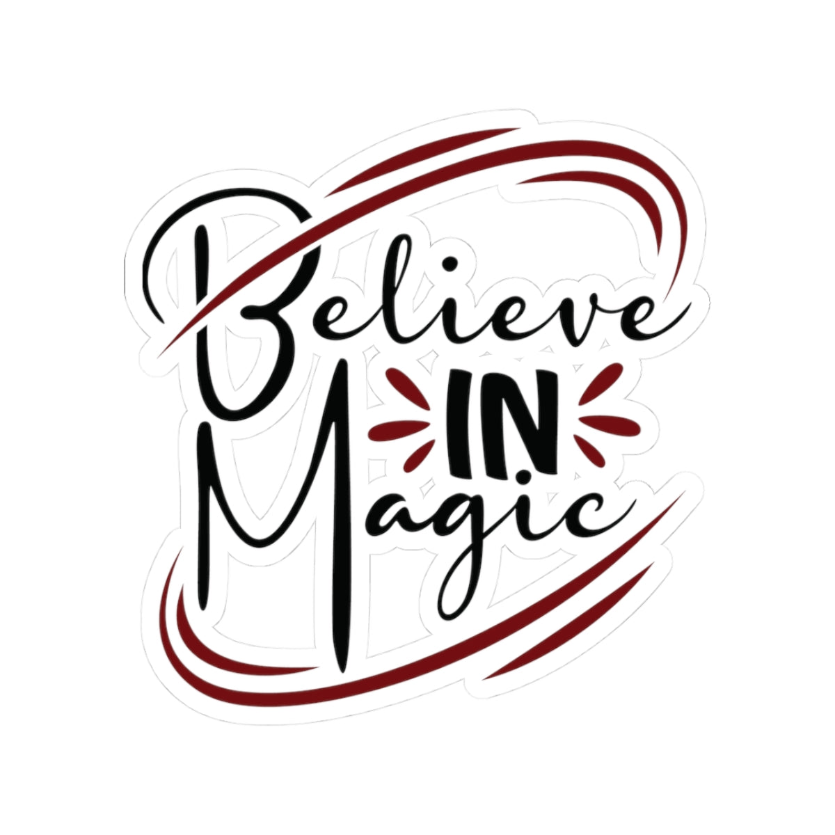 Believe in Magic Kiss-Cut Stickers, Inspirational Sticker, Laptop Decor, Gift for Dreamers, Magic Themed Decor, Self-Expression - Divine Mystic Moons