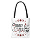 Crazy Crystal Lady Tote Bag - Perfect for Gift, Witchcraft, Crystals, Shopping, Eco-Friendly, Astrology Lover - Divine Mystic Moons