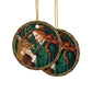 Green Witch Holiday Ornaments, Enchanting Gift for Holiday Decor, 2-Sided Print, Perfect for Tree, Gift Giving, Collectors, 1-10 - Divine Mystic Moons