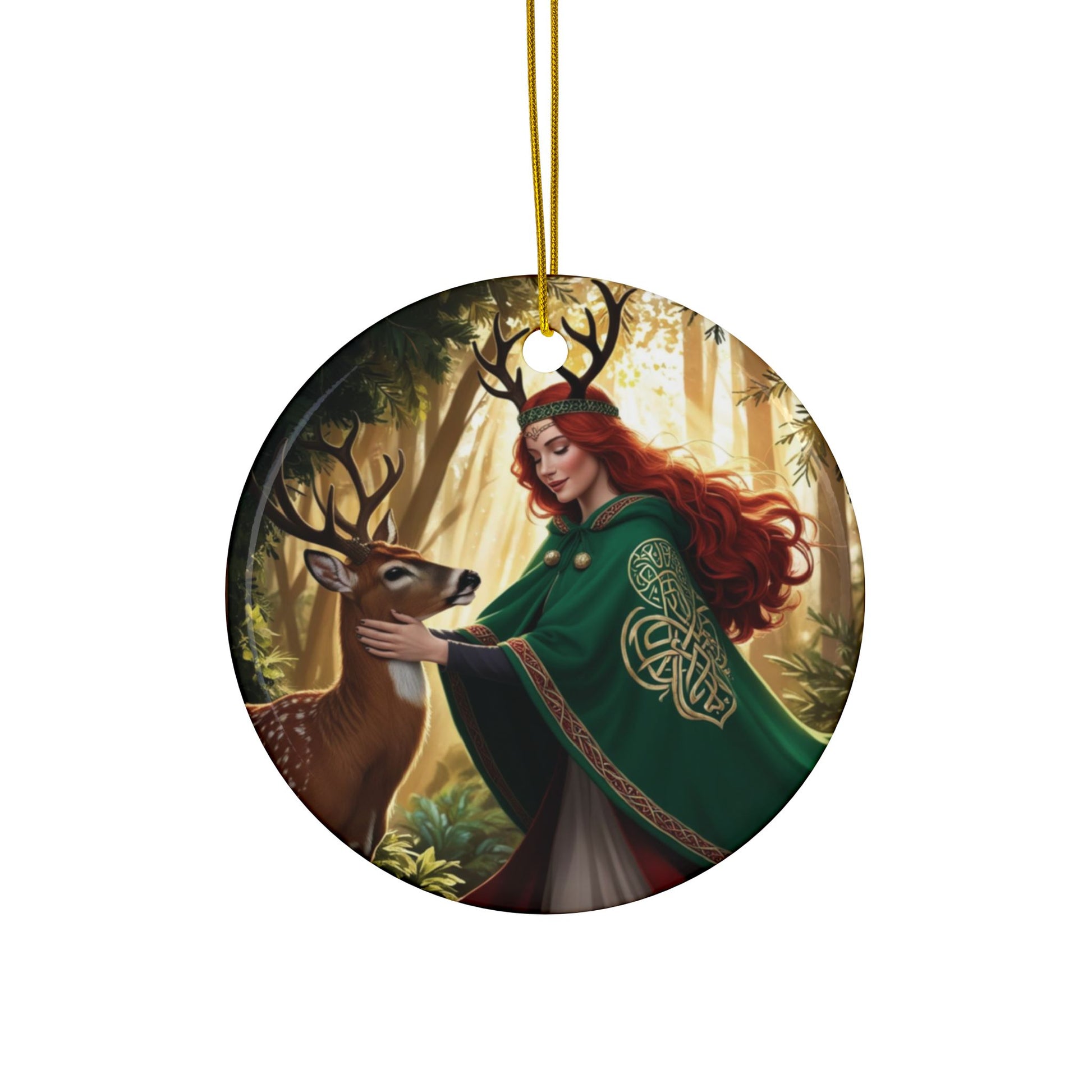 Mystical Witch Ornaments - Forest Goddess Design, Holiday Decor, Christmas Tree Decorations, Unique Gift, Eco-Friendly - Divine Mystic Moons