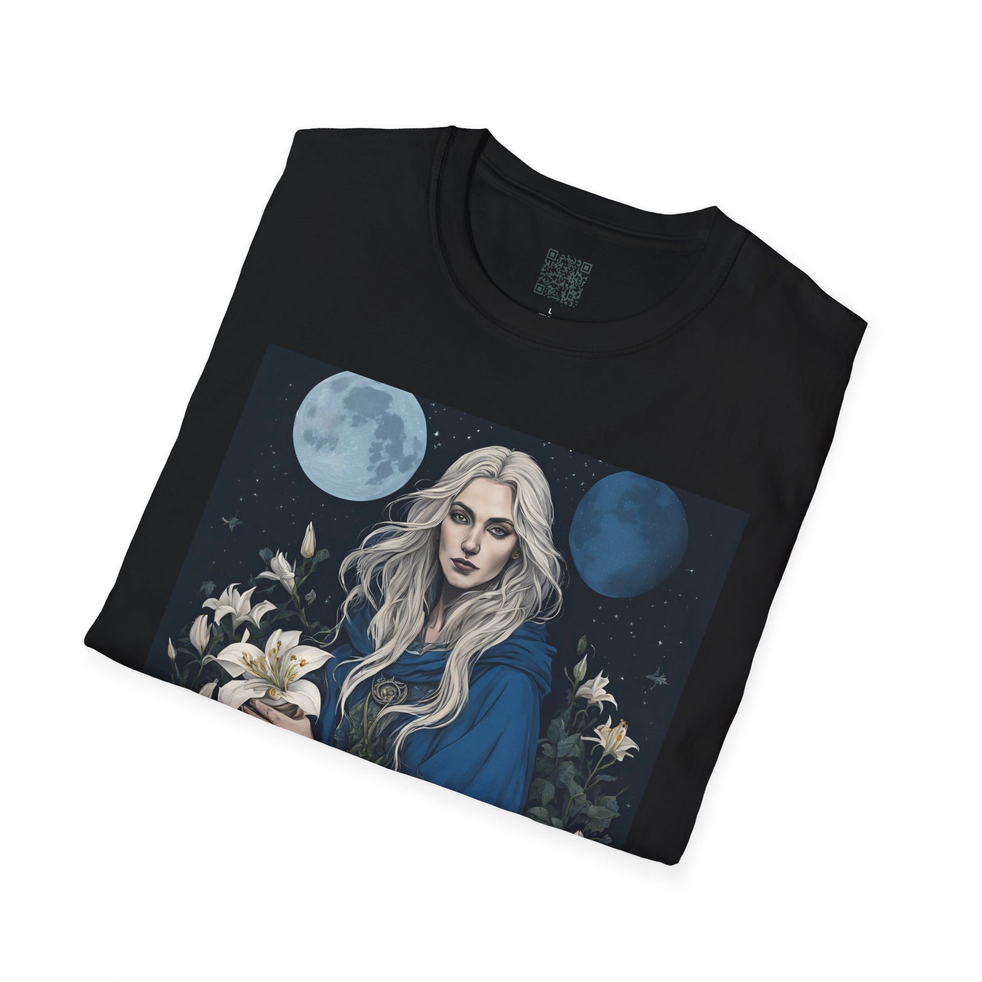 Mystical Moon Goddess T-Shirt, Celestial Art Tee, Witchy Fashion, Gift for Her, Witchy Aesthetic, Occult Apparel - Divine Mystic Moons