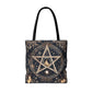 Mystical Pentagram Tote Bag, Witchy Accessories, Esoteric Gifts, Pagan Tote, Bohemian Style, Everyday Carryall - Divine Mystic Moons