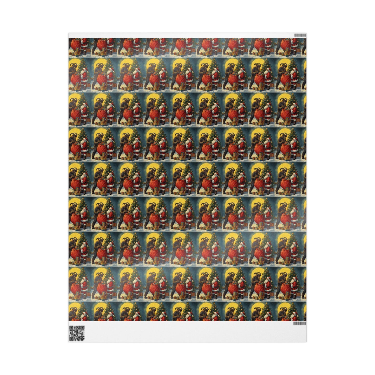 Krampus & Santa Winter Folklore Wrapping Paper