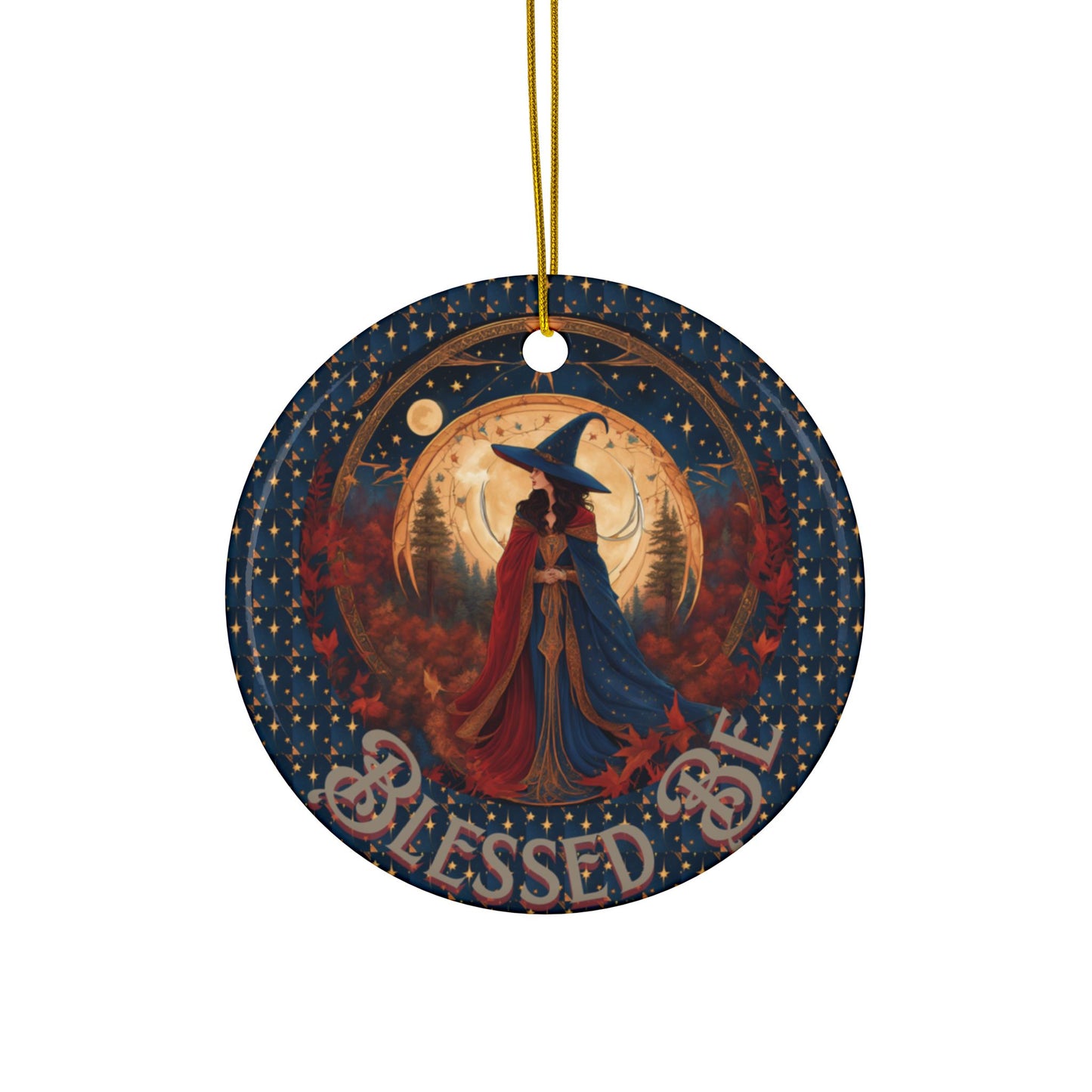 Magical Blessings Ceramic Ornaments, Witchy Home Decor, Yule Ornaments, Altar Decor, Gift for Halloween, Pagan Celebrations - Divine Mystic Moons
