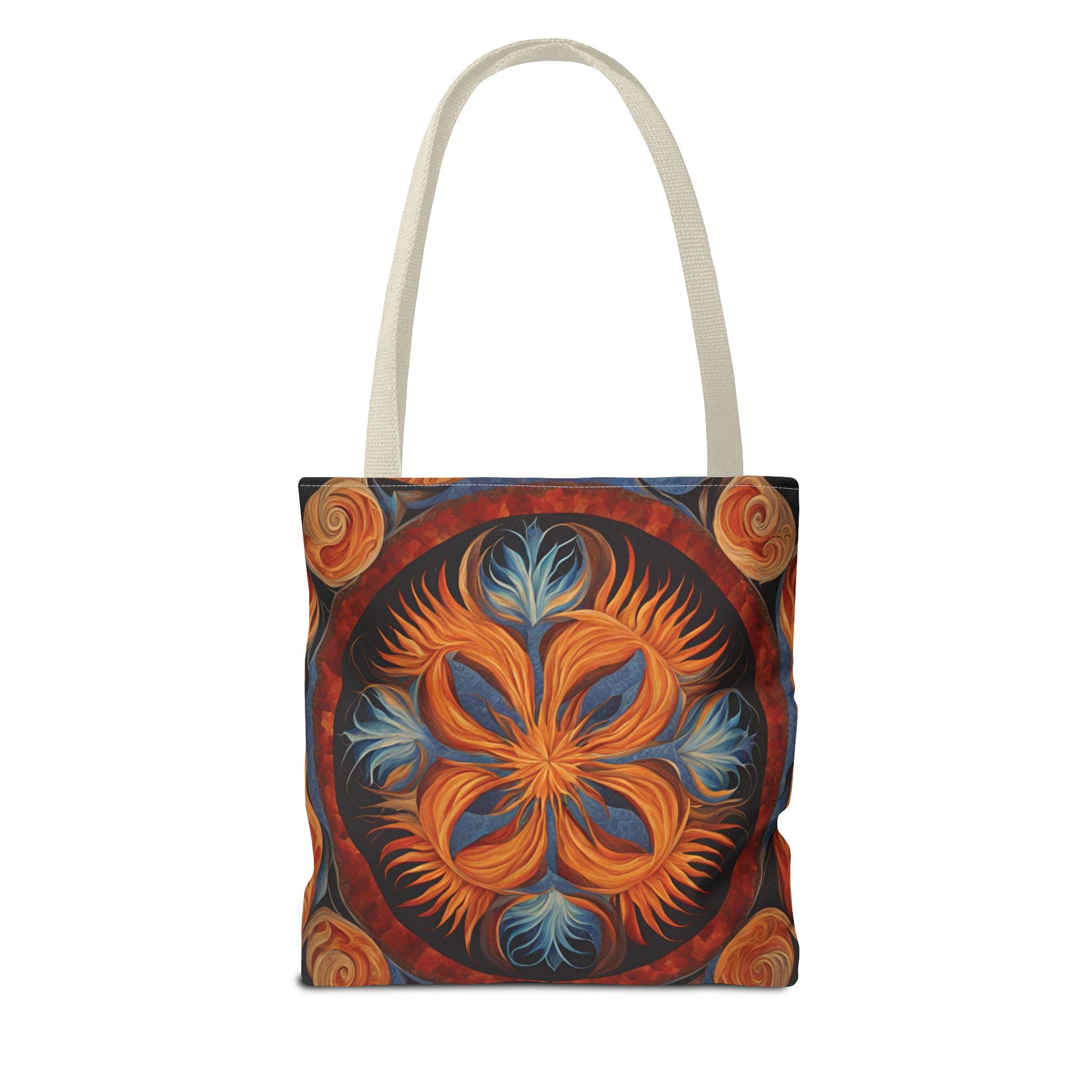 Vibrant Floral Tote Bag, Bohemian Style Handbag, Eco-Friendly Shopping Bag, Art Inspired Gift, Summer Festival Accessory - Divine Mystic Moons
