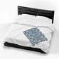Winter Woodland Hare Velveteen Plush Blanket – Lightweight Blue Yule Throw - Divine Mystic Moons