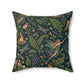 Beltane Fairy & Dragonfly Faux Suede Pillow | Enchanted Woodland Pagan Decor