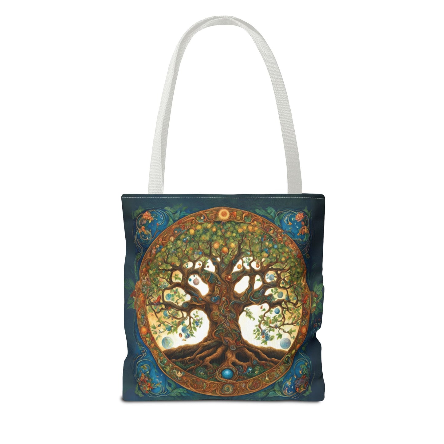 Tree of Life Witches Tote Bag - Witchy Witchcraft Wicca Eco-Friendly Shopper, Spell Book Accessories, Halloween Gift, Reusable - Divine Mystic Moons