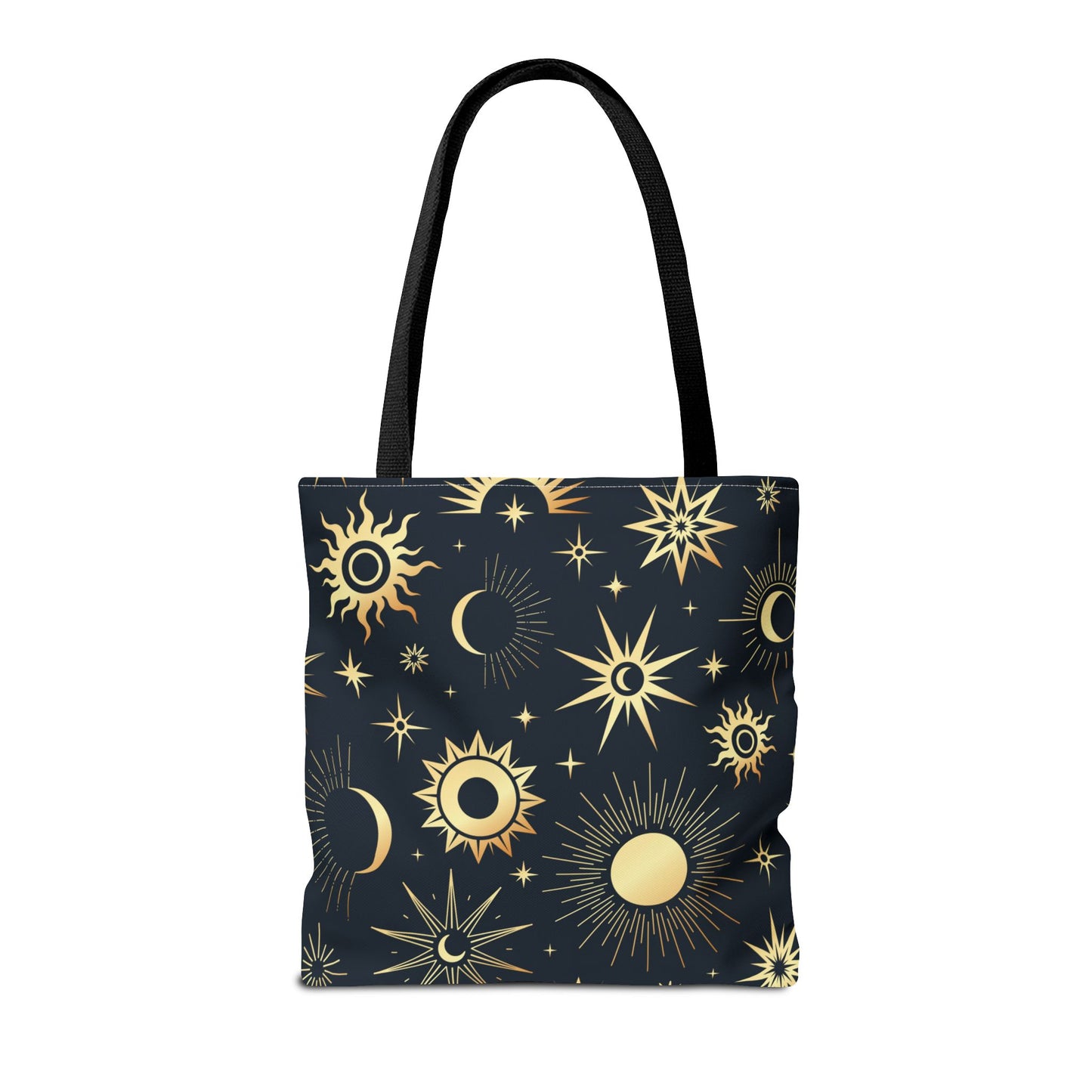 Celestial Tote Bag, Starry Sky Beach Bag, Astrology Shopping Tote, Cosmic Gift for Astronomers, Lunar Print Market Tote - Divine Mystic Moons