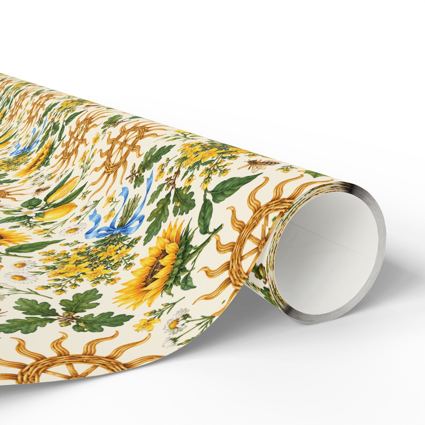 Litha Sunflower & Solstice Wheel Wrapping Paper