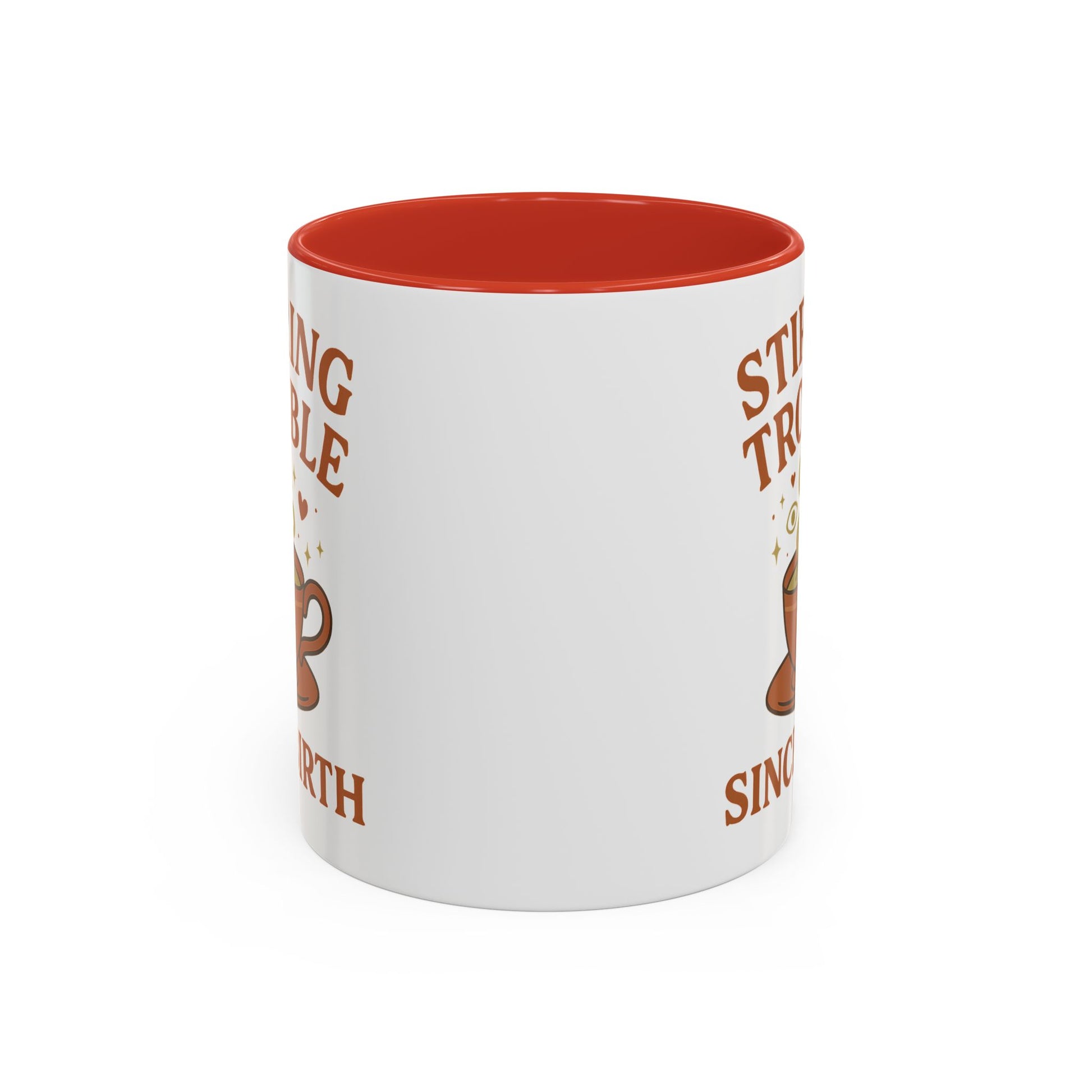 Stirring Trouble Since Birth Mug | Funny Witch Mug | Whimsical Witchcore Coffee Cup | Earth Tone Aesthetic | DivineMysticMoons Gift - Divine Mystic Moons