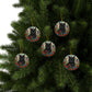 Black Cat Patriotic Ceramic Ornaments, 2-Sided Print, Holiday Decor, Gift for Cat Lovers, Memorial Decoration, Festive Home Accents