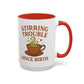 Stirring Trouble Since Birth Mug | Funny Witch Mug | Whimsical Witchcore Coffee Cup | Earth Tone Aesthetic | DivineMysticMoons Gift - Divine Mystic Moons