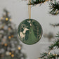 Woodland Enchantress & White Stag Yule Ornament