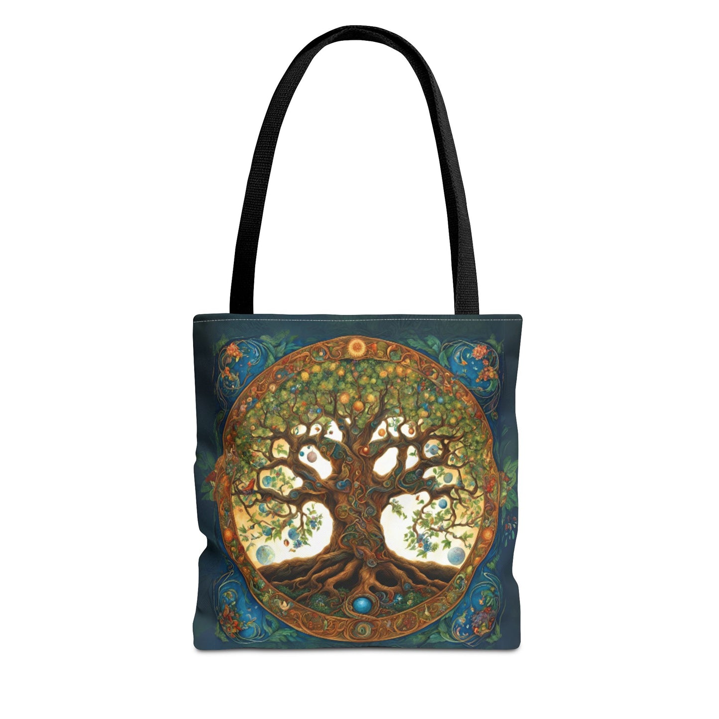 Tree of Life Witches Tote Bag - Witchy Witchcraft Wicca Eco-Friendly Shopper, Spell Book Accessories, Halloween Gift, Reusable - Divine Mystic Moons