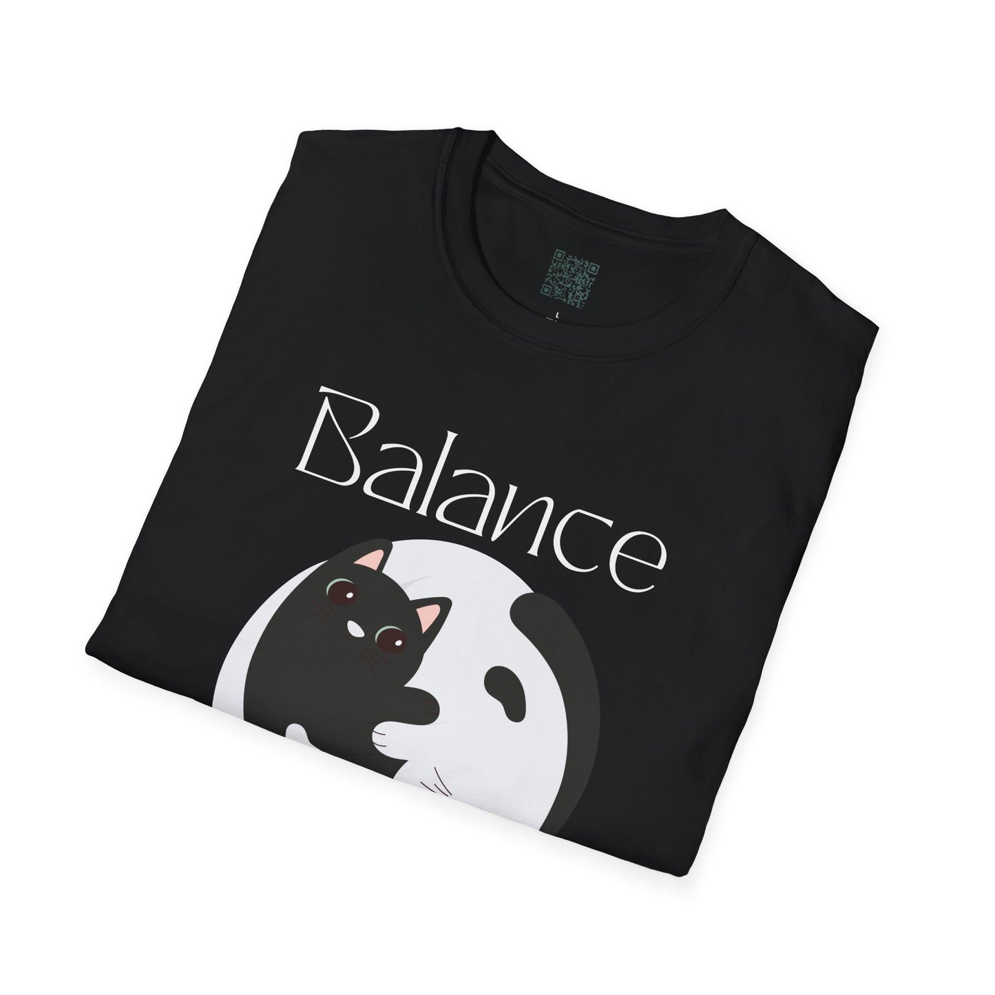 Balance Cats Unisex T-Shirt, Cat Lover Gift, Balance Shirt, Animal Tee, Cute Pet T-Shirt, Zen Style - Divine Mystic Moons
