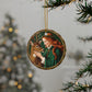 Green Witch Holiday Ornaments, Enchanting Gift for Holiday Decor, 2-Sided Print, Perfect for Tree, Gift Giving, Collectors, 1-10 - Divine Mystic Moons