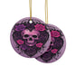 Purple Skull and Roses Holiday Ornament Alter Decor Home Decoration (1pc, 3pcs, 5pcs, 10pcs) - Divine Mystic Moons