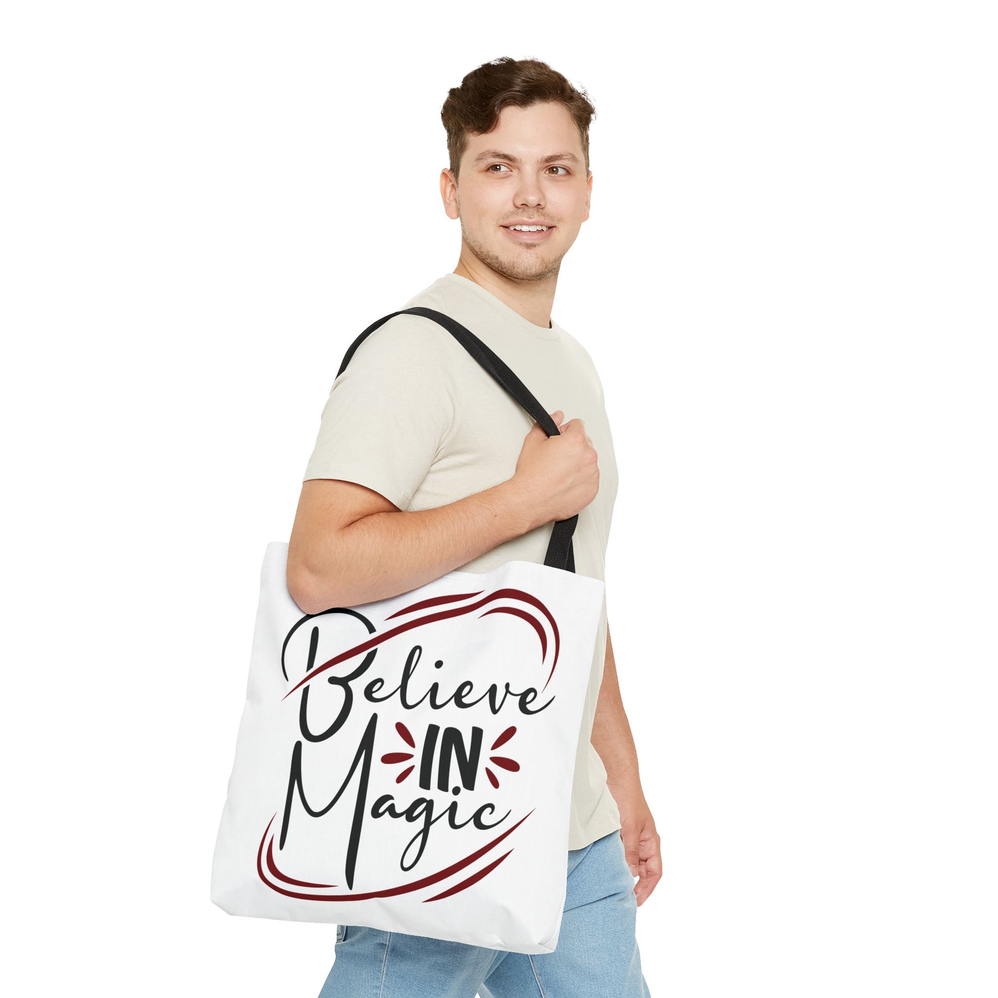 Believe in Magic Tote Bag | Inspirational Tote, Gift for Dreamers, Everyday Carry, Eco-Friendly Bag, Magic Lovers - Divine Mystic Moons