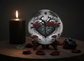 Gothic Thorned Heart & Red Roses Ceramic Ornament (Double‑Sided) - Divine Mystic Moons