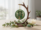 Green Woodland Goddess Ceramic Ornament (Double‑Sided) - Divine Mystic Moons