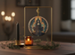 Moon Halo Witch Ceramic Ornament (Double‑Sided) - Divine Mystic Moons