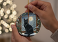 Moonlit Winter Black Cat Ceramic Ornament (Double‑Sided) - Divine Mystic Moons