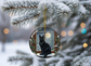 Moonlit Winter Black Cat Ceramic Ornament (Double‑Sided) - Divine Mystic Moons