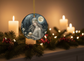 Moonlit Mushroom Witch Ceramic Ornament (Double‑Sided) - Divine Mystic Moons