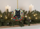 Black Cat Patriotic Butterfly Garden Ceramic Ornament (Double‑Sided) - Divine Mystic Moons