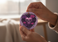 Purple Skull & Roses Ceramic Ornament (Double‑Sided) - Divine Mystic Moons