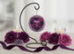 Purple Skull & Roses Ceramic Ornament (Double‑Sided) - Divine Mystic Moons