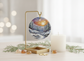Solstice Sun Swirl Ceramic Ornament (Double‑Sided) - Divine Mystic Moons
