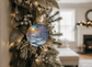 Winter Sunrise River Ceramic Ornament (Double‑Sided) - Divine Mystic Moons