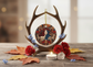Woodland Stag Goddess Ceramic Ornament (Double‑Sided) - Divine Mystic Moons